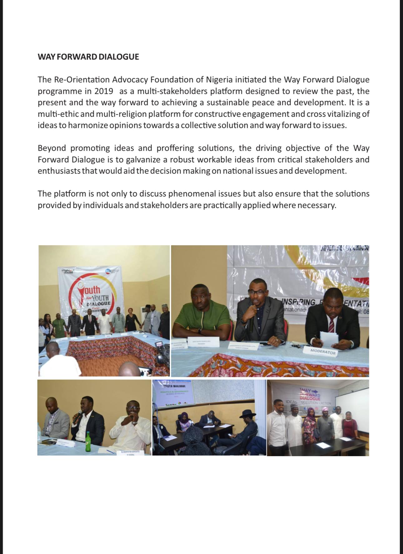 Way Forward Dialogue — 2019